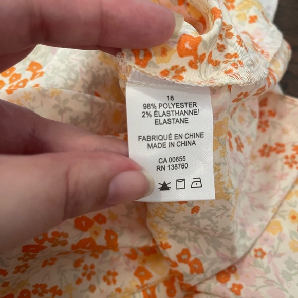 Addition Elle Cream and Orange Mini Pencil Skirt - Picture 2 of 3